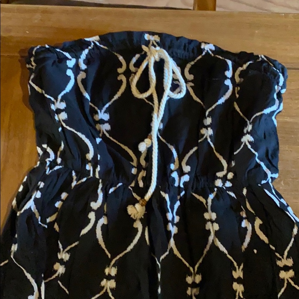 Strapless navy Dress